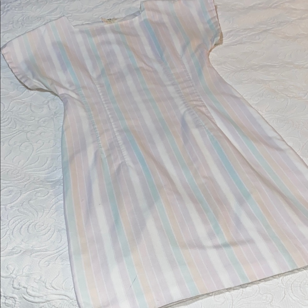 Vintage handmade Striped Pastel Dress